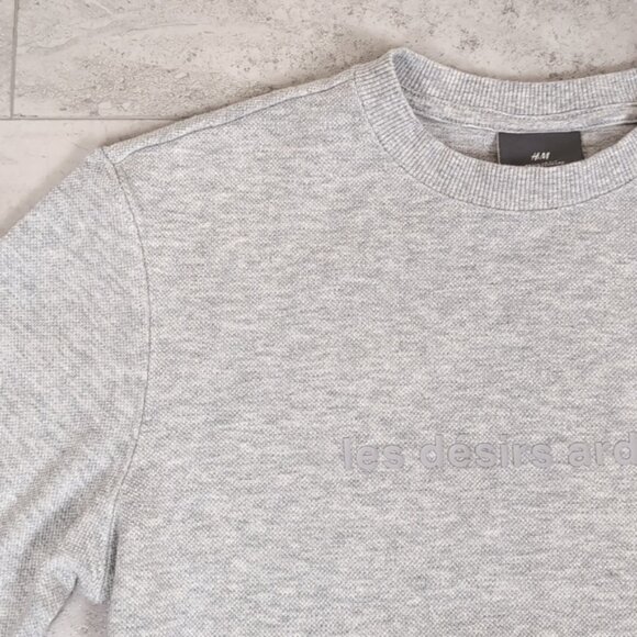 H&M Crew Neck Sweater Les Desirs Ardents Mens Regular Fit Pullover Sweatshirt - Picture 4 of 12